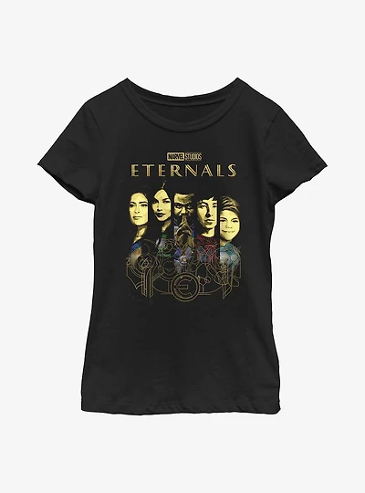 Marvel Eternals Sliced Panels Youth Girls T-Shirt