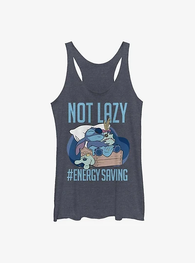Disney Lilo & Stitch Not Lazy Energy Saving Girls Tank