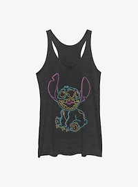 Disney Lilo & Stitch Neon Stitch Girls Tank