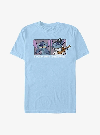 Disney Lilo & Stitch Before Coffee After T-Shirt