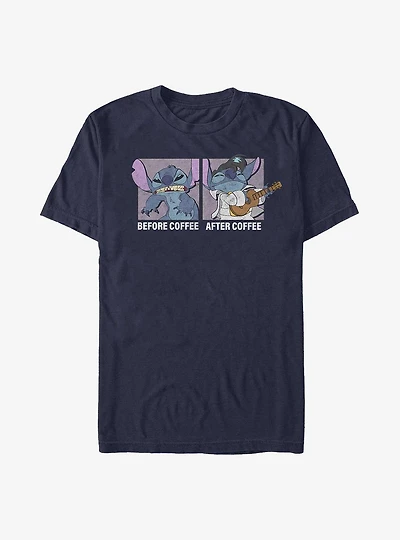 Disney Lilo & Stitch Before Coffee After Coffee T-Shirt