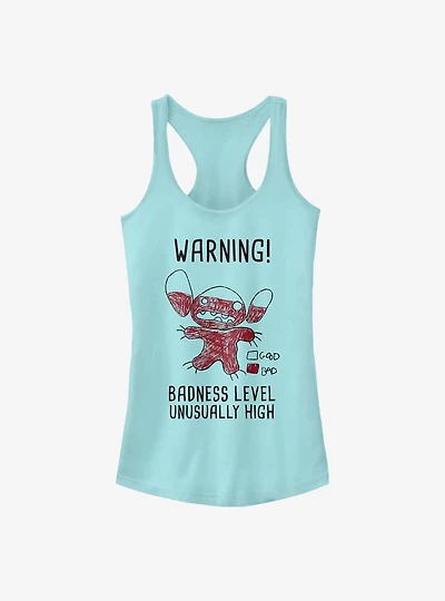 Disney Lilo & Stitch Warning Drawing Sitch Girls Tank