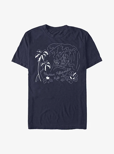 Disney Lilo & Stitch Hawaiian Rollercoaster Ride T-Shirt