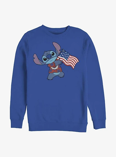 Disney Lilo & Stitch Tropic Flag Crew Sweatshirt