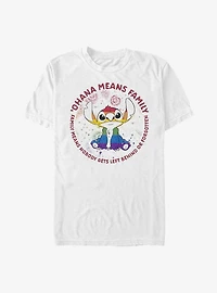 Disney Stitch Ohana Means Family Rainbow Pride T-Shirt