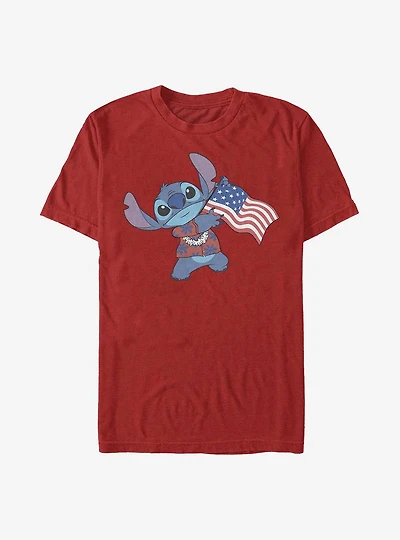 Disney Lilo & Stitch Tropic Stitch Flag T-Shirt