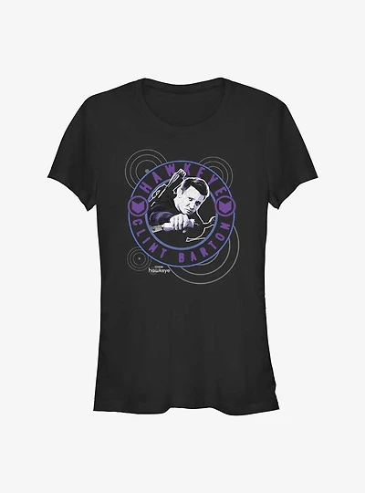 Marvel Hawkeye Clint Barton Stamp Girls T-Shirt