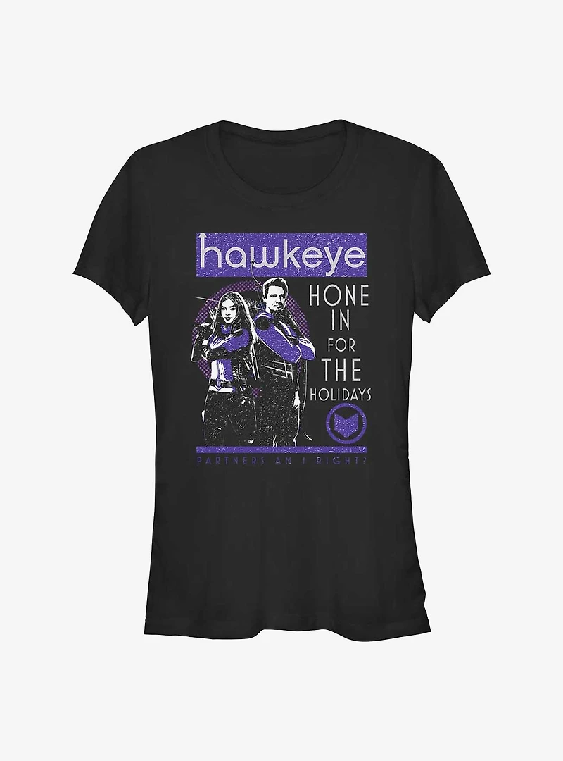 Marvel Hawkeye Hone For The Holidays Girls T-Shirt