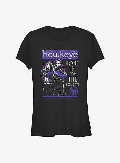 Marvel Hawkeye Hone For The Holidays Girls T-Shirt