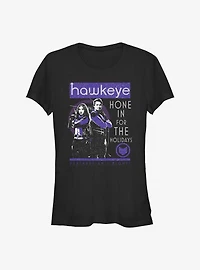 Marvel Hawkeye Hone For The Holidays Girls T-Shirt