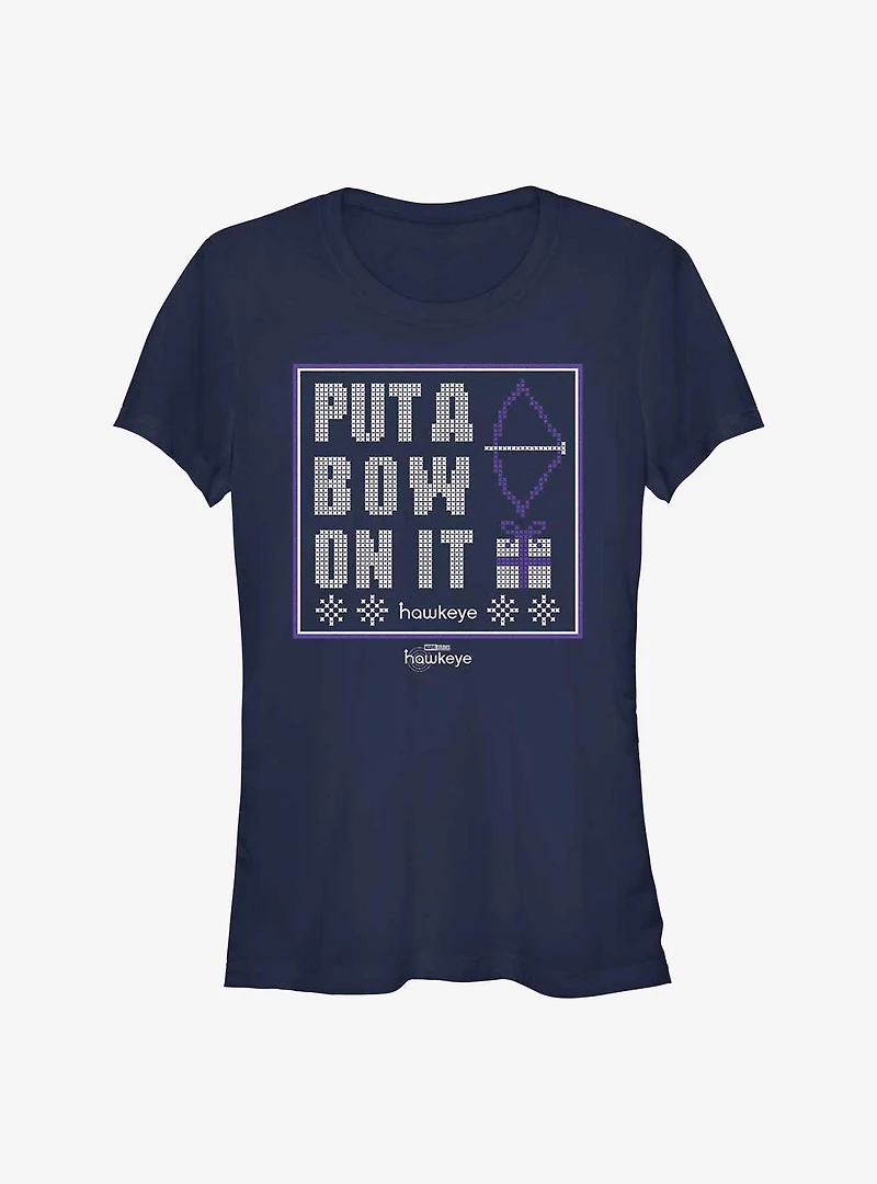 Marvel Hawkeye Put A Bow On It Girls T-Shirt