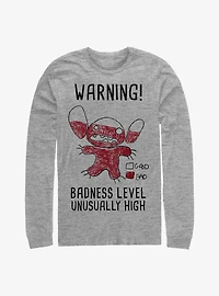 Disney Lilo & Stitch Warning Drawing Sitch Long-Sleeve T-Shirt