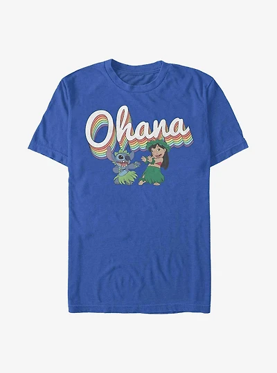 Disney Lilo & Stitch Rainbow Ohana T-Shirt