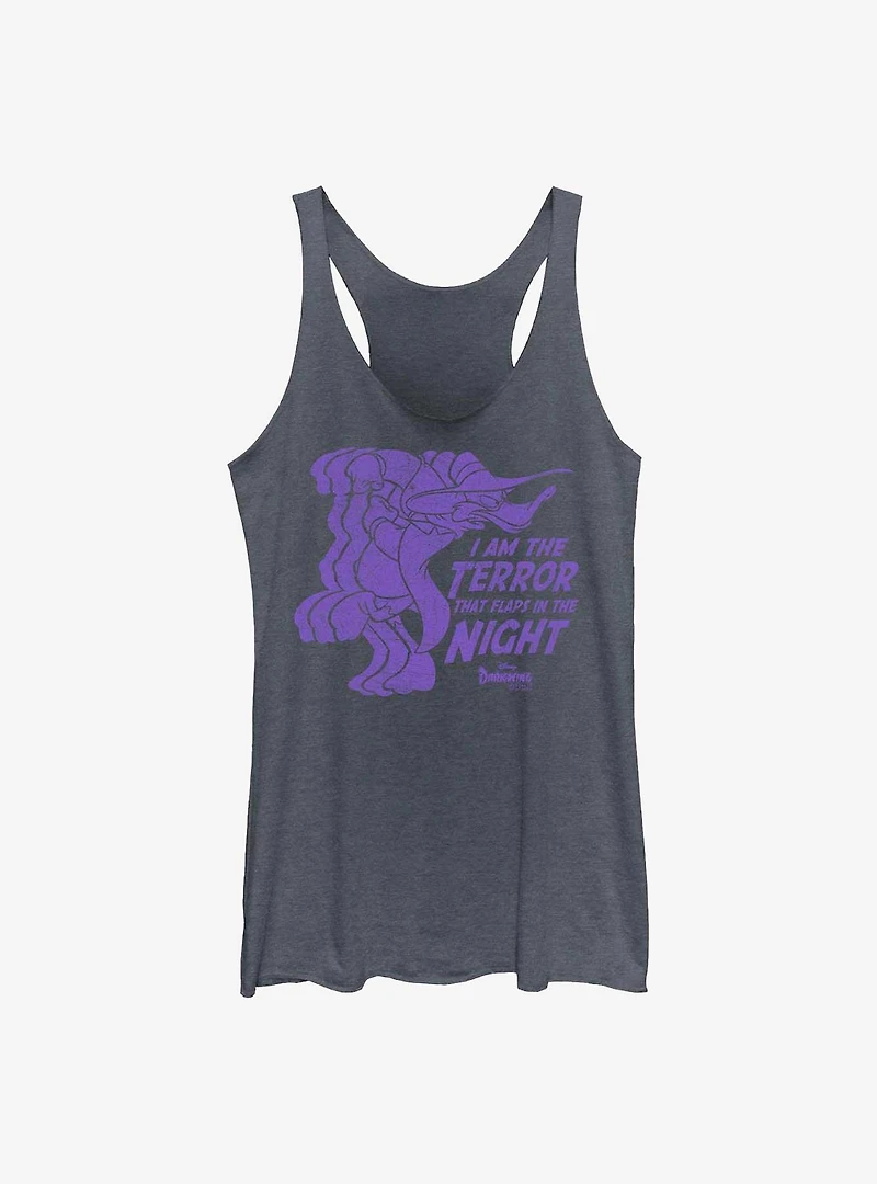 Disney Darkwing Duck The Terror Repeat Raw Edge Girls Tank
