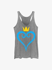 Disney Kingdom Hearts Heart And Crown Girls Tank
