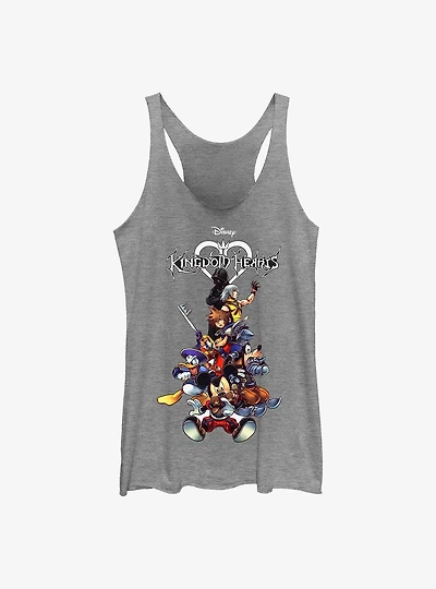 Disney Kingdom Hearts Group With Logo Girls Tank