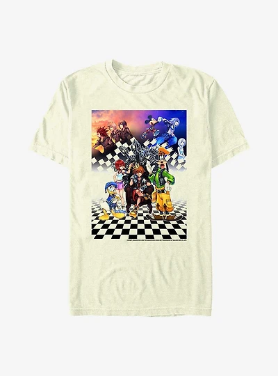 Disney Kingdom Hearts Group Checkers T-Shirt