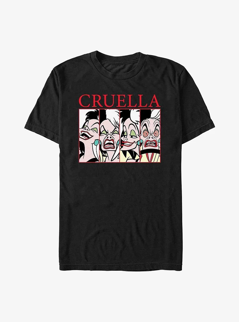 Disney Cruella Cruel Expressions T-Shirt