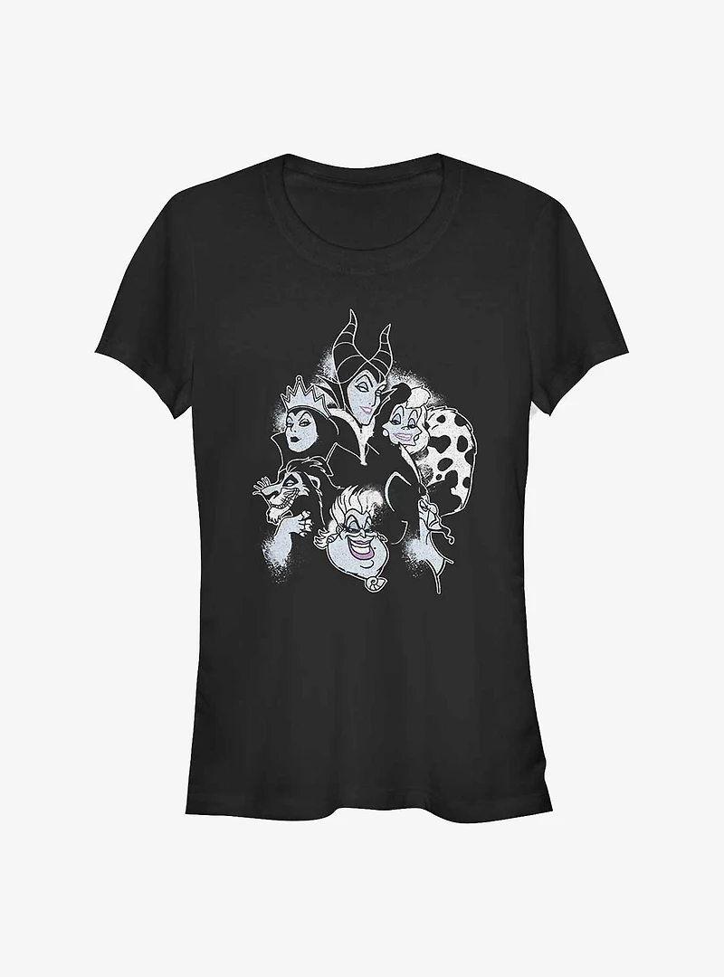 Disney Villains Villain Heads Girls T-Shirt