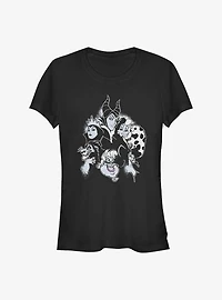 Disney Villains Villain Heads Girls T-Shirt
