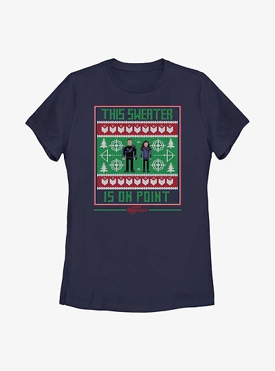 Marvel Hawkeye On Point Fairisle Pattern Womens T-Shirt