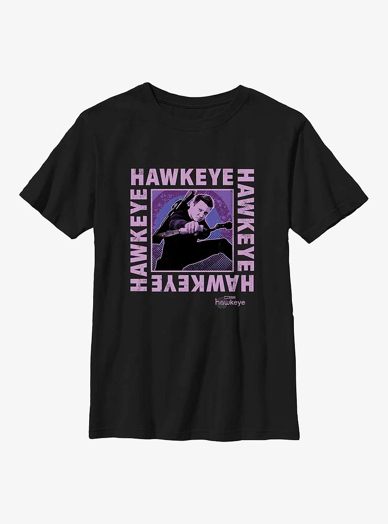 Marvel Hawkeye Text Box Youth T-Shirt