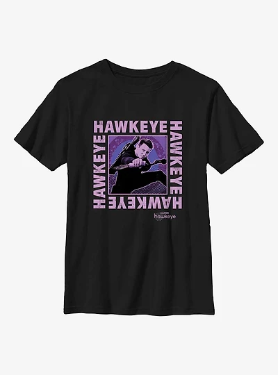 Marvel Hawkeye Text Box Youth T-Shirt