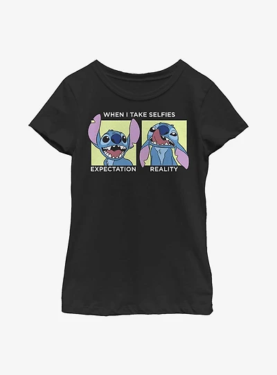 Disney Lilo & Stitch Selfie Youth Girls T-Shirt