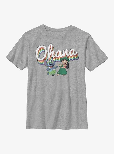 Disney Lilo & Stitch Rainbow Ohana Youth T-Shirt