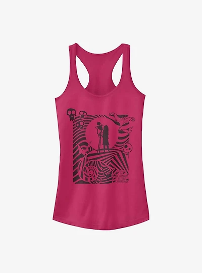 Disney The Nightmare Before Christmas Hypnotic Jack and Sally Tank