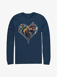 Disney Kingdom Hearts Sora Goofy Donald Attack Long-Sleeve T-Shirt