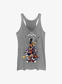 Disney Kingdom Hearts Group With Logo Womens Tank Top