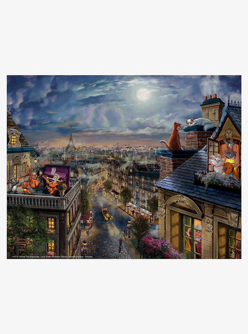 Disney The Aristocats Love Under The Moon 11" X 14" Art Print