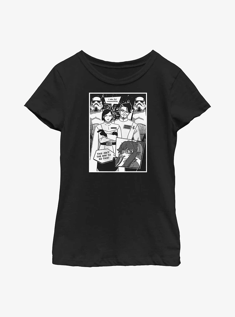 Star Wars: Visions Lop & Ocho Comic Panel Youth Girls T-Shirt