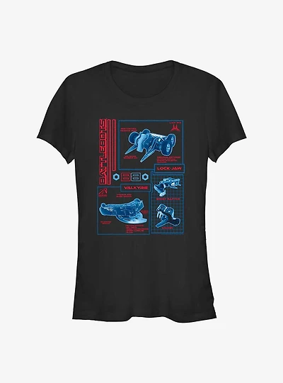 BattleBots Robo Schematic Girls T-Shirt