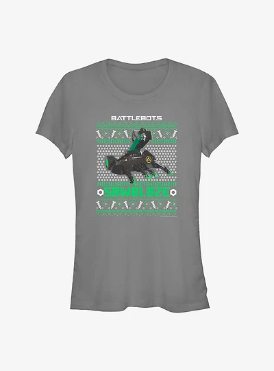 BattleBots Sawblaze Ugly Holiday Girls T-Shirt