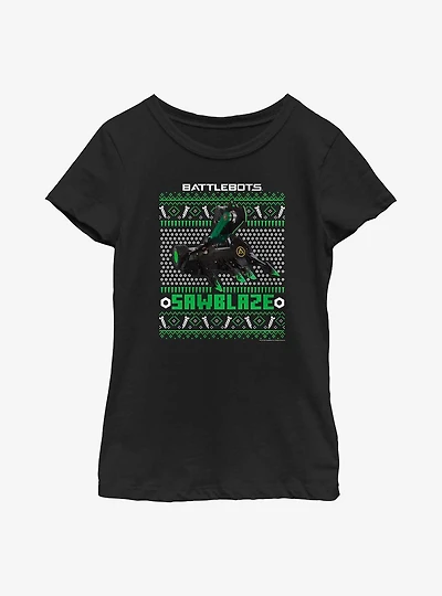 BattleBots Sawblaze Ugly Holiday Youth T-Shirt
