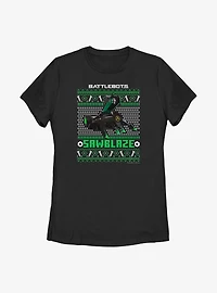 BattleBots Sawblaze Ugly Holiday Womens T-Shirt