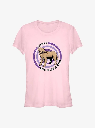 Marvel Hawkeye Pizza Dog Bullseye Girls T-Shirt