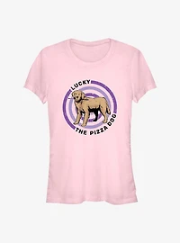 Marvel Hawkeye Pizza Dog Bullseye Girls T-Shirt