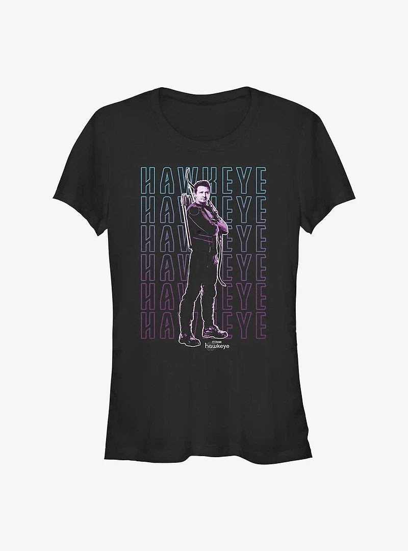 Marvel Hawkeye Stacked Girls T-Shirt