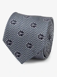 Star Wars Millennium Falcon Herringbone Blue Tie