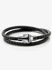 Star Wars The Mandalorian Helmet Double Wrap Stainless Steel Bracelet