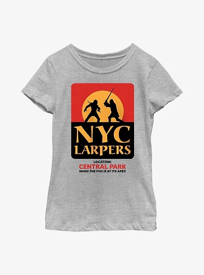 Marvel Hawkeye Larping Locating Youth Girls T-Shirt