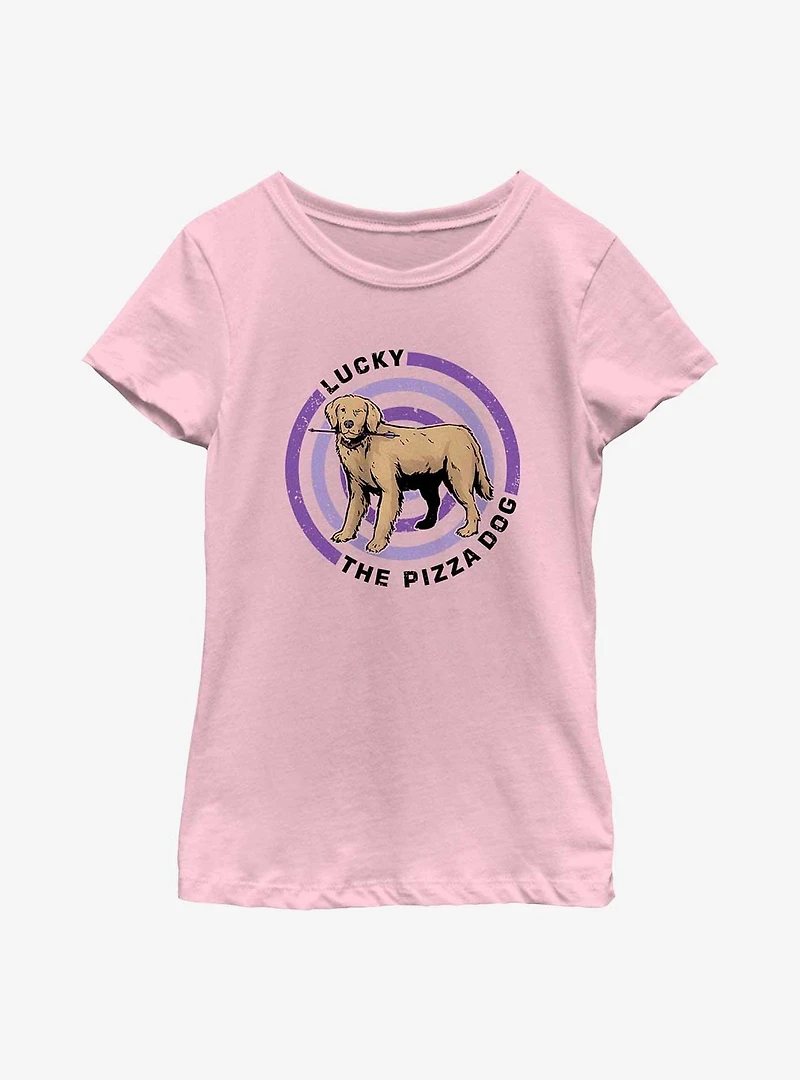 Marvel Hawkeye Pizza Dog Bullseye Youth T-Shirt