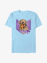 Marvel Hawkeye Pizza Dog Chevron T-Shirt