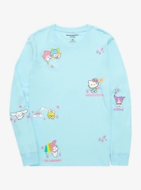 Sanrio Hello Kitty & Friends Floral Scenes Allover Print Long Sleeve T-Shirt
