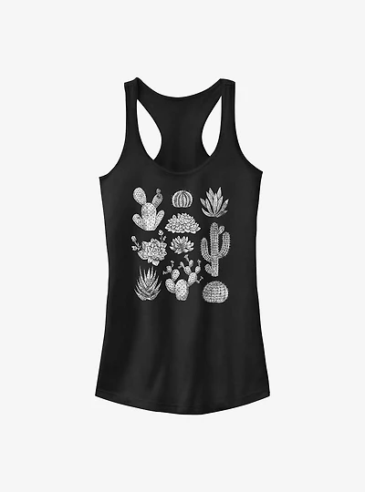 Cactus Grid Girls Tank