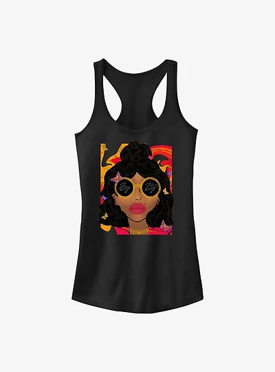 Colorful Portrait Girls Tank