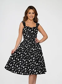 Skulls Lace Up Front Dress